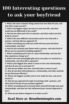 Spicy Questions To Ask Your Boyfriend, Questions To Ask Couples, Romantic Questions To Ask, Interesting Questions To Ask, Fun Relationship Questions, Conversations Starters, Dating Journal, Future Questions