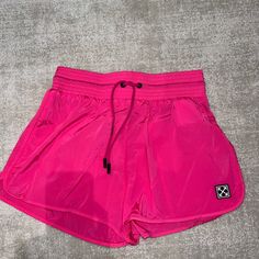 These Shorts Are Discontinued From Off-White. They Are Super Cute For Summer And Are In Brand New Condition Only Worn Three Times. Shorts Athletic, Athletic Shorts, Neon Pink, White Shorts, Super Cute, Neon, Off White, Womens Shorts, Brand New