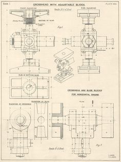 a drawing of some type of machine that is in the process of being built and assembled