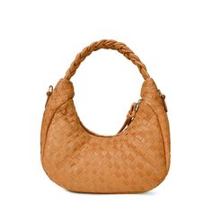 The Mini Dolce Woven Hobo Bag is a minimal, yet detailed, statement-making bag. Entirely woven by hand, including a characteristic woven handle, this Nappa leather bag is artisan-crafted in Le Marche, Italy and features a removable leather strap so that it can be carried three different ways—as a clutch, shoulder bag, or crossbody. Its sturdy design is balanced by its soft curves and high-quality texture, a perfect accompaniment to any style of outfit. TRANSLATE with x English Arabic Hebrew Poli Nappa Leather Bag, Woven Leather Shoes, Sunglasses Strap, Woven Bag, Sneaker Heels, Artisan Craft, Sunglasses Shop, Nappa Leather, Hobo Bag