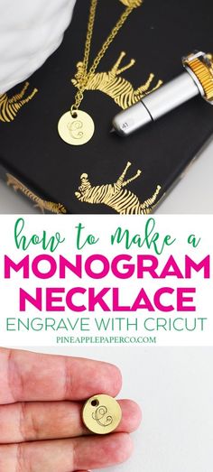 how to make a monogram necklace with cricut