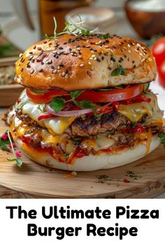 The Ultimate Pizza Burger Recipe | Easy  Pizza Burger Recipe Pizza Burger Recipe, Pepperoni Pizza Recipe, Pizza Burgers Recipe, Pizza Toppings Combinations, Pizza Recipes Pepperoni, Ground Beef Seasoning