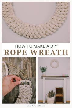 how to make a diy rope wreath with this simple step - by - step instructions