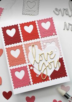 valentine's day card made with the love you stamp set