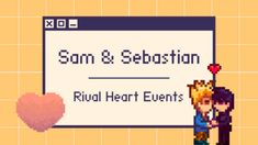 the title screen for son and seboton rival heart events