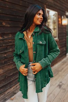 Oversized Shacket, Style Lookbook, Western Style Outfits, Trendy Top, Cute Comfy Outfits, Total Body, Women Clothing Boutique, Trendy Tops, Acid Wash