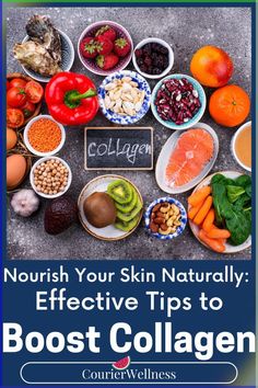 Explore natural ways to boost collagen for healthier skin. Uncover the benefits of collagen and find out which collagen-boosting foods can help you maintain a youthful appearance. Collagen Foods, Collagen Boosting Foods, Natural Wrinkle Remedies, Benefits Of Collagen, Benefits Of Vitamin A, Zinc Rich Foods, Cookies Chewy, Collagen Recipes, Tighten Facial Skin