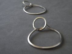 Modern Silver Earrings, Double Hoop Earrings, Hoops Earrings, Sweet Love, Earrings Sterling Silver, Silver Earrings Studs, Minimalist Jewelry, Silver Studs