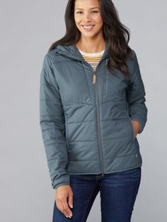 Worn over a tee for crisp day hikes or as a mid layer when the mercury drops  the women's Fjallraven Keb Padded Insulated hoodie makes it fun to explore in cool and cold weather. Fjallraven Women, Half Zip Top, Parka Women, Winter Parka, Womens Parka, Current Styles, Down Parka, Rei Co-op, Padded Jacket