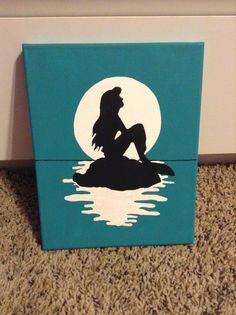 Little Mermaid Painting, Ocean Art Painting, Mermaid Canvas, Abstract Painting Diy, Kids Canvas Art, Mermaid Drawings, Mermaid Painting