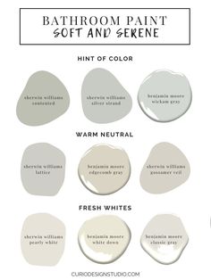 the best neutral paint colors to use in your home and office, with text overlaying them