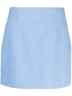 light blue linen blend high-waisted rear zip fastening thigh-length Wardrobe Edit, Straight Skirt, Exclusive Fashion, Cut Design, Lady Dior, Fashion Stylist, Covet Fashion, Valentino Garavani, Linen Blend