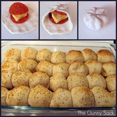 some kind of food that is on top of a table and in front of it