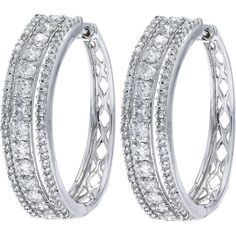 Frolic in the fountain of finesse with these stunning 14K White Gold Diamond Hoop Earrings. Elevate your look with the timeless elegance of hoops adorned with a total of 1.00 carat weight diamonds. Each diamond, meticulously set in lustrous white gold, captures and reflects the light with every movement, casting a mesmerizing sparkle. These earrings are more than just accessories; they are statements of sophistication and grace, perfect for any occasion. Whether you're dressing up for a glamorous evening out or adding a touch of luxury to your everyday ensemble, these diamond hoops effortlessly enhance your style with their radiant allure.Indulge in the allure of these diamond hoop earrings, crafted to perfection for the modern woman who appreciates both beauty and quality. Let your inner Gold Diamond Hoop Earrings, The Fountain, Diamond Hoop Earrings, White Gold Diamonds, Modern Woman, Gold Diamond, Timeless Elegance, Hoop Earrings, White Gold