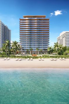 an artist's rendering of the beachfront condos at coral bay resort and spa