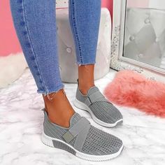 Category:Slip-Ons,Sneakers; Upper Materials:Tissage Volant; Season:Fall,Spring; Heel Type:Flat Heel; Gender:Women's; Activity:Running; Toe Shape:Round Toe; Style:Minimalism,Casual,Sporty; Heel Height(inch):1-2; Outsole Materials:EVA; Occasion:Outdoor,Daily; Closure Type:Loafer; Listing Date:03/14/2023; Production mode:External procurement; 2024 Trends:White Shoes,Flyknit Shoes,Plus Size; Foot Length:; Foot Width:; SizeChart1_ID:2:179956; Size chart date source:Provided by Supplier.; US Size:null Most Comfortable Sneakers, Casual Shoes Women Flats, Sneaker Outfits, Mesh Heels, Velcro Sneakers, Sporty Sneakers, Orthopedic Shoes, Summer Sneakers, Support Design