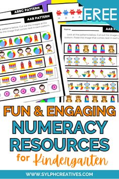 the fun and engaging numeracy resources for kids to use in this free printable