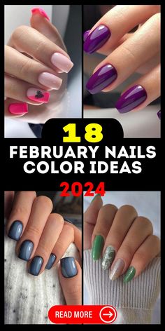 February Nails Color 2024: Find Your Valentine's Day & Everyday Style Short Nails February, January Nail Colors, Nails February, January Nail Designs, Deep Red Nails, Dip Nail Colors, Popular Nail Colors, April Nails, Dip Nail