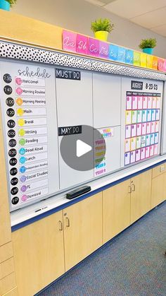 Molly Maloy on Instagram: "Colorful schedule + magnetic tape! ✨  I inherited this magnetic tape from another teacher and it has been the best thing for hanging our schedule and other things on our magnetic whiteboard!!  It’s thin so things sit flush against the whiteboard! And the dispenser it comes in makes it super easy to tear off the size you need AND you don’t have to tear off tons of pieces of sticker backing!  ⭐️SCHEDULE CARDS + TAPE If you want the links to these editable schedule cards + the magnetic tape, leave a comment with the word “schedule” below and I will send you links to both!" Whiteboard Tape Ideas, Classroom Whiteboard Calendar, Schedule On Whiteboard, Whiteboard Schedule Ideas, Teacher Whiteboard Ideas, Classroom Whiteboard Organization Elementary, Classroom Date Display, Teacher Whiteboard Organization, Cute Whiteboard Ideas