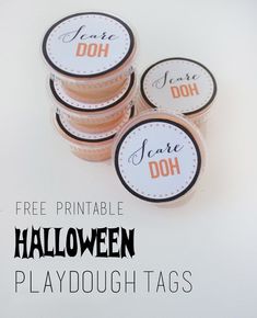 free printable halloween playdough tags