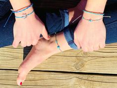 Turquoise Oasis ANKLET | Etsy Casual Turquoise Friendship Bracelets For Festivals, Casual Turquoise Friendship Bracelets With Tiny Beads, Turquoise Friendship Bracelets With Sliding Knot, Casual Turquoise Friendship Bracelets With Adjustable Length, Cleveland Tn, Bracelets Beads, Turquoise Charm, S Pic, Charm Bracelets