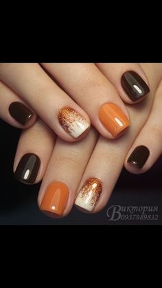 Gel Nail Designs For Fall, Nail Designs For Fall, Fall Gel Nails, Fall Nail Art Designs, October Nails, Cute Nails For Fall, Cute Gel Nails, Trendy Nail Art