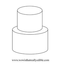 a black and white drawing of a three tiered cake with the words, how to draw