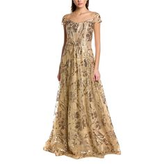 Fall Sale Price Is Firm Rene Ruiz Women's Natural Off-The-Shoulder Gown New Size 10 $1695 Details Color/Pattern: Gold Approximately 62in From Shoulder To Hem This Item Tends To Run Large (Based On Member Feedback). We Recommend Sizing Down For Your Best Fit. Model Is 5'11 And Is Wearing A Size 4. Measurements May Vary Slightly By Size. Design Details: Tulle Design, Sequin Accents, Gathered Front Center Back Zipper With Hook-And-Eye Closure 100% Polyester Dry Clean Only Imported Our Products Are Off-shoulder Mother Of The Bride Dress For Gala, Gold Off-shoulder Wedding Dress, Gold Off-shoulder Gown For Wedding, Gold Off-shoulder Evening Dress For Gala, Luxury Off-shoulder Gala Gown, Luxury Off-shoulder Wedding Evening Dress, Luxury Off-shoulder Evening Gown, Navy Blue Gown, Wedding Guest Gowns