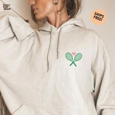 Tennis Hoodie Happiest on the Court Tennis Sweatshirt Gift for Tennis Partner Cute Tennis Shirt Trendy Tennis Hoodies Gift for Tennis Player - Etsy Sporty White Tennis Sweatshirt, Casual White Tennis Sweatshirt, Casual White Sweatshirt For Tennis, White Sweatshirt For Tennis Sports Season, Tennis Sweatshirt, Tennis Aesthetic, Tennis Shirt, Tennis Shirts, Tennis Player