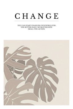 the front cover of change magazine, featuring an image of a plant with leaves on it