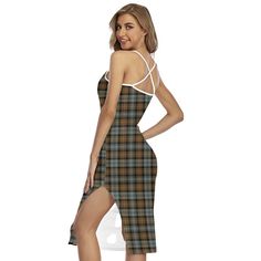 Gordon Weathered Tartan Crest Back Cross Cami DressSexy knitted suspender skirt, side slit design can properly show the shape of the legs, the back suspenders are crossed, and the beautiful back is outlined Fabric: Jersey(95% polyester and 5% spandex) Skinny fit Spaghetti straps, cross back tie, side split Fabric weight: 180g/m² Stitch Color: black or white, automatically matched based on patterns Care Instruction: machine wash cold with similar colors, do not bleach, tumble dry low, do not iron Tartan Clothing, Blue Tartan, Tartan Dress, Suspender Skirt, Home Modern, Red Tartan, Scottish Tartans, Plaid Fashion, Stirling