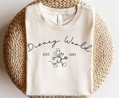 Disney World Shirt Disney World Shirts Disney Shirt - Etsy Disney Outfits Neutral, Retro Disney World, Mickey Sketch, Magic Kingdom Shirt, Disney World Shirt, Trip Outfit, Mickey Mouse Shirt, Disney Tee, Retro Disney