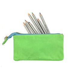 Store all your stationery tools with our three layer multifunctional pencil cases. The three separate pockets allow you to separate and better organize your items. Your pencils, pens and erasers can go in one pocket, your calculator in another pocket, your colored pencils and highlighters in the last pocket. The case is also just the right size to double as a clutch. Store your cellphone and keys in one of the pockets, cash and cards in another pocket, with cosmetics in the last pocket. The case Better Organization, Writing Supplies, Bag Green, Pencil Cases, Three Layer, Erasers, Gift Coupons, Office School, School Crafts