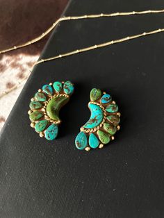 Discover the perfect blend of bohemian flair and western charm with our exquisite Boho Western Earrings. Handcrafted for women who adore the rich hues of turquoise and the glimmer of gold, these earrings are designed to elevate your style and showcase your love for both southwestern and boho fashion. Product Details: ✨ Design: Each Sierra Vista earring features a stunning pendant made from polymer clay, meticulously handpainted to replicate the captivating look of real Royston turquoise. The ric Adjustable Bohemian Patina Earrings, Bohemian Hand-tooled Drop Earrings, Bohemian Hand Tooled Green Jewelry, Bohemian Turquoise Hand-tooled Earrings, Turquoise Bohemian Jewelry For Pierced Ears, Blue Bohemian Hand-tooled Earrings, Bohemian Turquoise Jewelry With Matching Earrings, Bohemian Patina Earrings, Green Bohemian Polymer Clay Jewelry