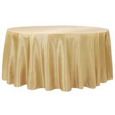 Taffeta Tablecloth 120 Round - Gold - CV Linens Banquet Table Decorations, Satin Tablecloth, 120 Round Tablecloth, Sequin Tablecloth, Sequin Table, Chair Sash, Table Overlays, Chair Sashes, Mantel Redondo