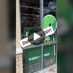 a dollar tree storefront with the words dollar e diy on it's window