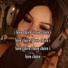 a girl with headphones on her face and the words i love dare i love dare