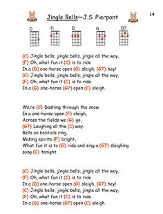 an image of the guitar chords for jingle bells - j s pierport, which has been