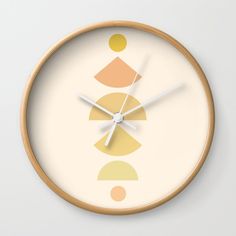 a clock that has different shapes on it