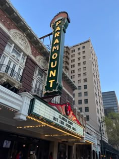 the marquee for paramount's fremont theatre in new york city, ny