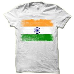 India Flag short-sleeve crewneck t-shirt. Unisex Fit. Printed with eco-friendly water-based inks. Please refer to the size chart in the last image of the listing (laying flat measurements in inches). Due to the calibration differences between computer monitors, phone screens and tablets, the actual product color may vary slightly from what you are viewing. SHIRT FEATURES: - 4.2 oz., Solid color tees (red, white, blue, green) are 100% combed and ringspun cotton, 30 singles - Athletic Heather Shir Eco-friendly Graphic Tee With Short Sleeves, Eco-friendly Graphic Tee With Crew Neck, Eco-friendly Short Sleeve Cotton T-shirt, Independence Day Cotton Short Sleeve T-shirt, Independence Day T-shirt With Sublimation Print, Independence Day Sublimation Print T-shirt, White Short Sleeve Shirt For Independence Day, White Cotton Shirt For Independence Day, White Graphic Tee For Independence Day