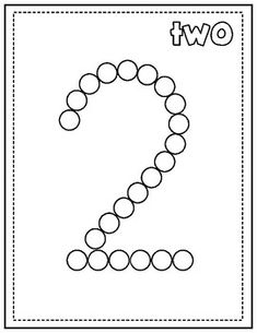 the number two worksheet for preschool