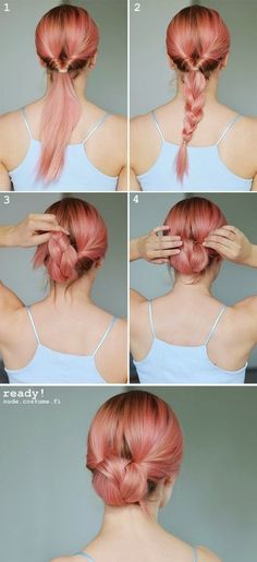 Long Hair Updo, Super Hair, Hair Tutorials Easy, Peinados Fáciles Para Cabello Corto, Work Hairstyles, Trendy Hair Color, Easy Braids, Hair Updos, Diy Hairstyles