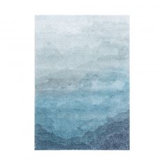 an abstract painting with blue and gray tones