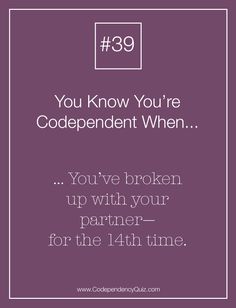 Breaking up is one of the hardest things to do if you're codependent. Find out what to do about it. http://www.codependencyquiz.com/boundaries-and-being-hurt/ Alcohol Detox, Feeling Guilty