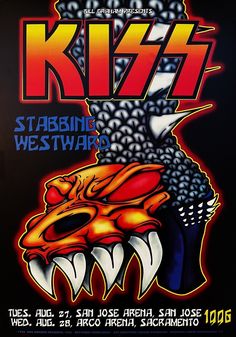 the poster for kiss's upcoming concert