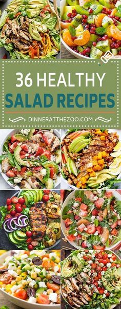 healthy salads that are ready to be eaten in the kitchen or on the table