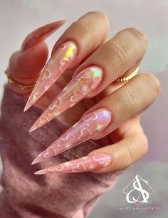 Rose Gold Nails Design, Gold Nail Designs, Rose Gold Nails, Dope Nail Designs, Party Nails, Bling Acrylic Nails, Holographic Nails, Fire Nails, Funky Nails