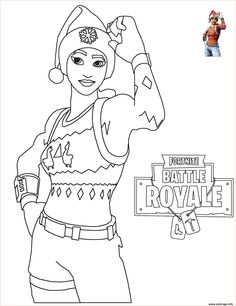 the character from fortni battle royale is shown in this coloring page, which includes an image