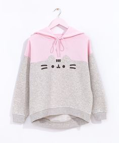 Pusheen Relaxed-Fit Character Hoodie Pusheen Hoodie, Pink Pusheen, Pusheen Shop, Birthstone Necklace Mothers, Denim Cap, Smiling Face, Light Pink Color, Unisex Accessories, Pusheen